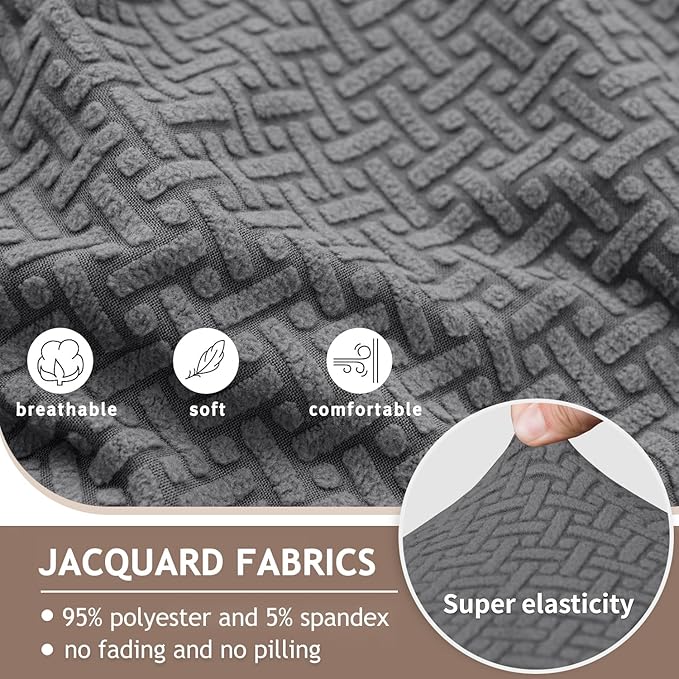ALIECOM 100% Waterproof Recliner Sectional Couch Covers L Shape Stretch Corner