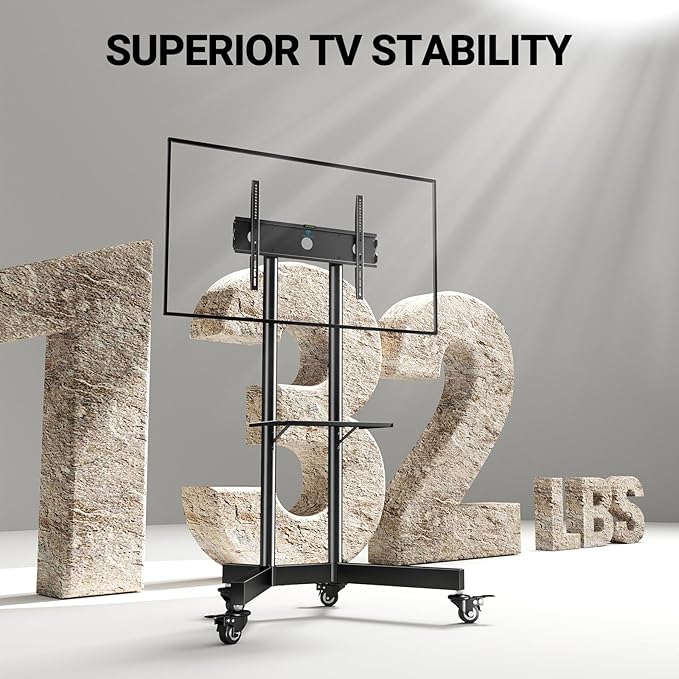 PERLESMITH Rolling TV Stand
