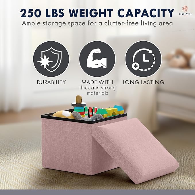 Ornavo Home Small Storage Ottoman,