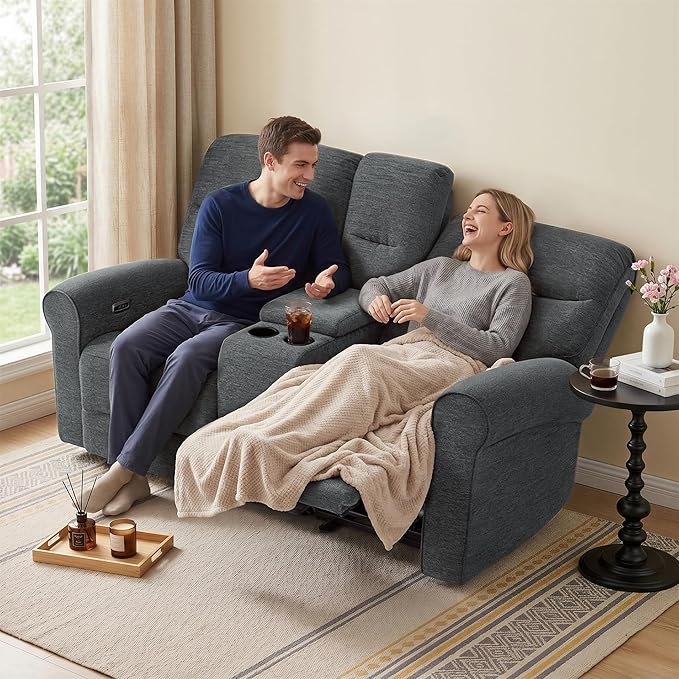 MCombo 78.3" Wall Hugger Power Loveseat Recliner Sofa