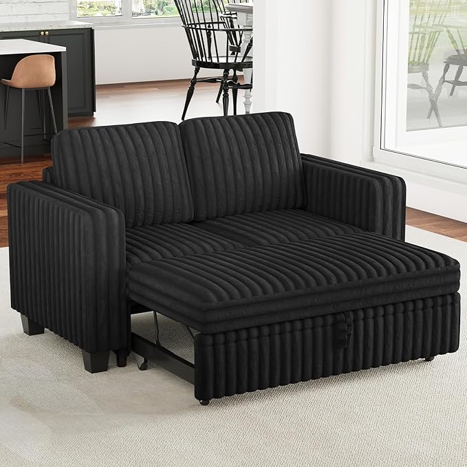 Belffin Corduroy Sectional Sleeper Sofa
