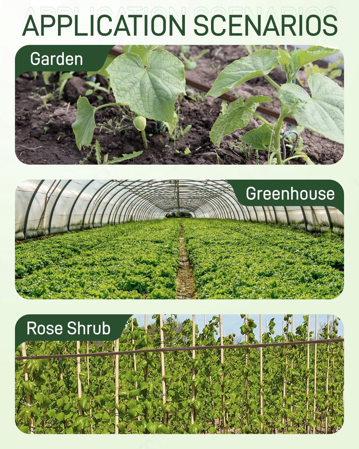 1/4" Drip Irrigation Tubing with 6" Emitter Spacing, (100 Ft Roll) Hydroponics Dripline with Built-in 0.5 GPH Dripper, Drip Line for Landscape Irrigation, Tree Watering and Greenhouses (Brown)