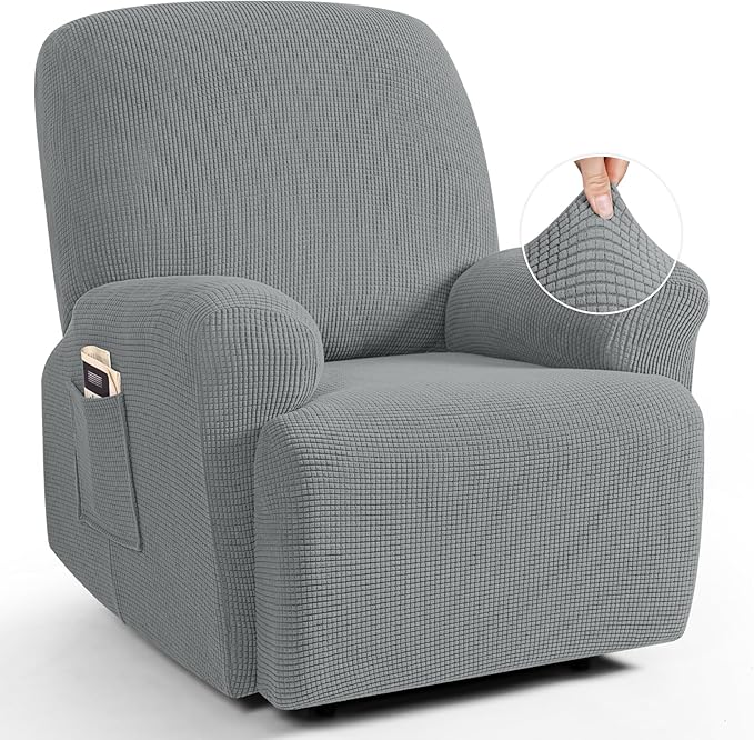 TAOCOCO Recliner Cover 4-Pieces, Recliner Stretch Sofa Slipcover, Recliner