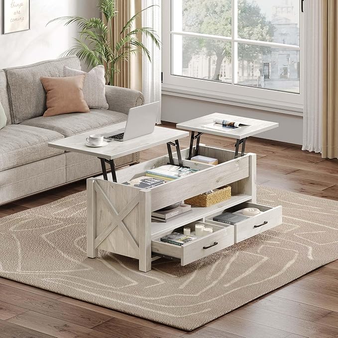 Seventable Coffee Table, 39.3" Lift Top Coffee Table