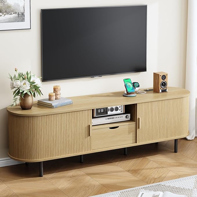 ONBRILL 69" TV Stand with Power Outlet