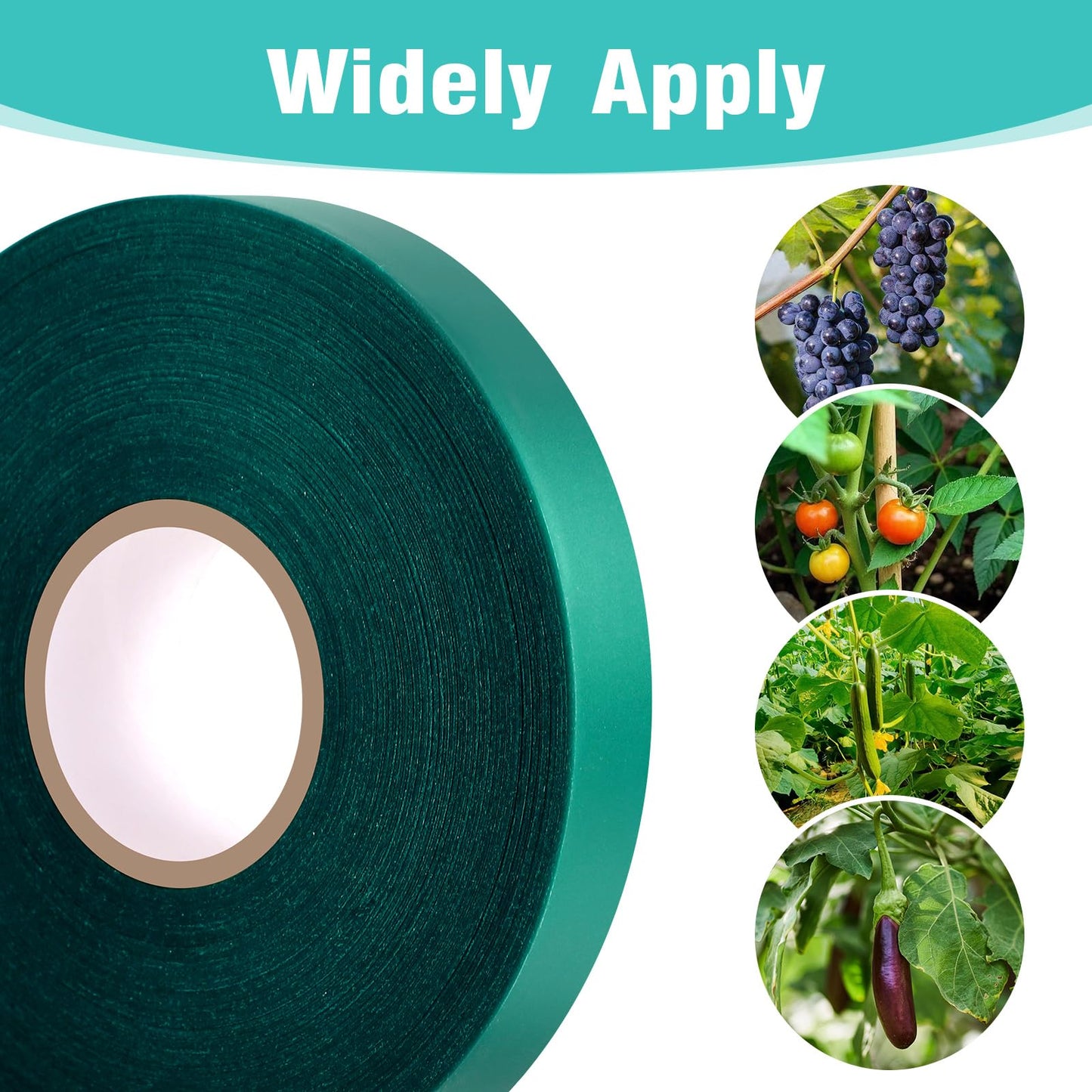 Prudiut 1500 Ft Plant Tape 1/2" Stretch Garden Tape Sturdy Plant Ribbon Nursery Tree Tapes Support for Indoor Outdoor Patio, Tree, Vegetables, Branches