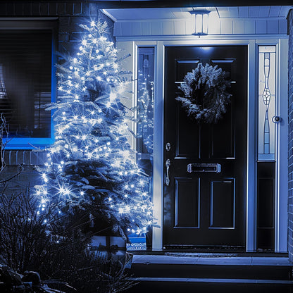 TW SHINE C6 Christmas String Lights, 200 LED 66 FT, 8 Modes, Waterproof, Connectable, White