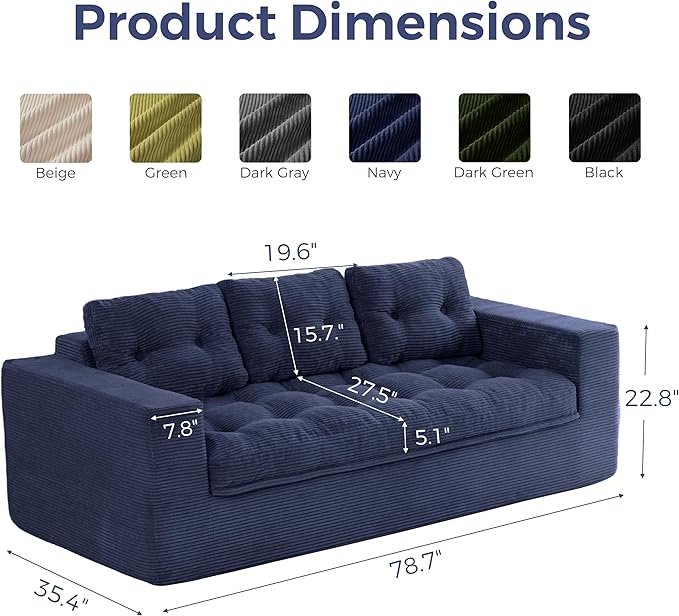 MAXYOYO 79" Loveseat Sofa Couch