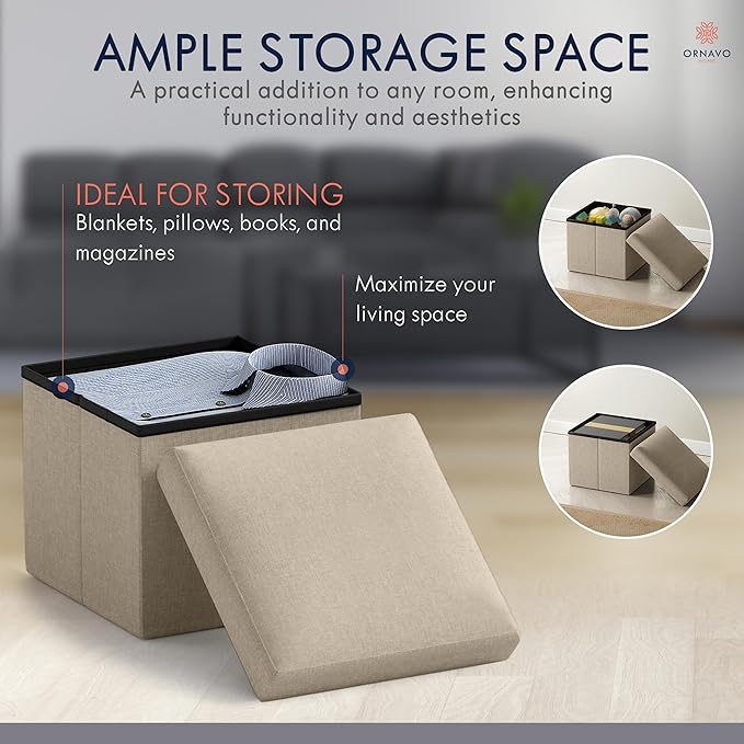 Ornavo Home Small Storage Ottoman,