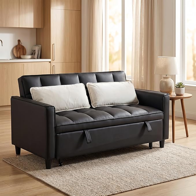 3 in 1 Convertible Sofa Bed, Loveseat Sleeper Sofa