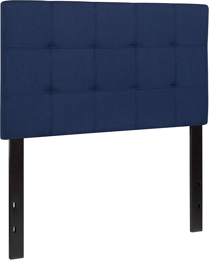 Flash Furniture Bedford Tufted Upholstered Twin Size Headboard in Navy Fabric