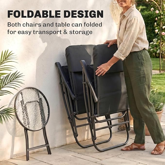 Outsunny 3 Piece Outdoor Patio Furniture Set