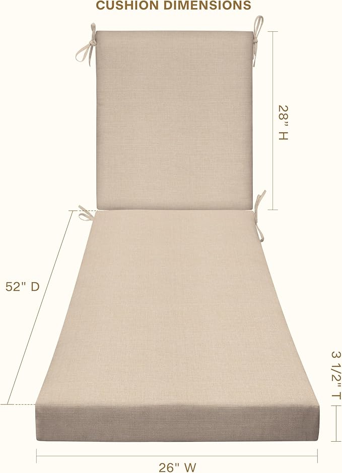 Honeycomb Outdoor Chaise Lounge Cushion