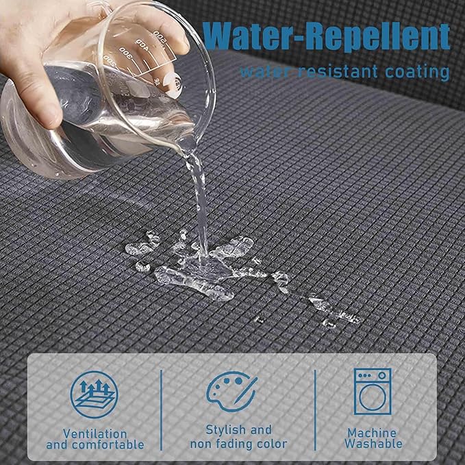 Water Repellent Single Seat Cushion Cover, Stretch Separete Backrest Cover