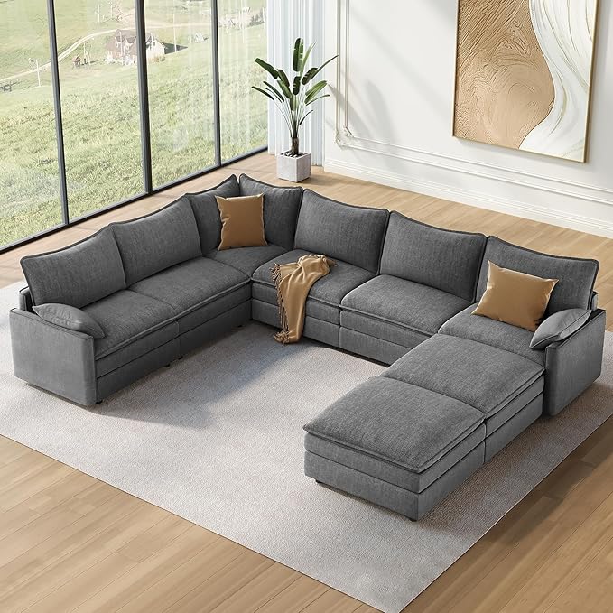 Vesgantti Large Modular Sectional Sofa, Big Comfy Cloud Couch