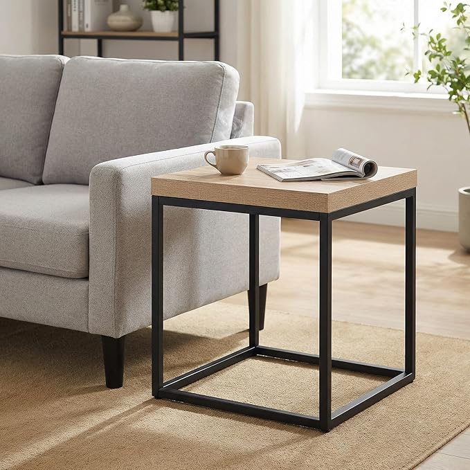 CENSI 18-Inch Natural Oak Accent End Table/Side Table