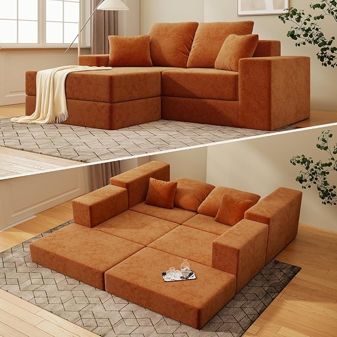 Cloud Modular Sectional Sofa, Comfy Boneless Couch