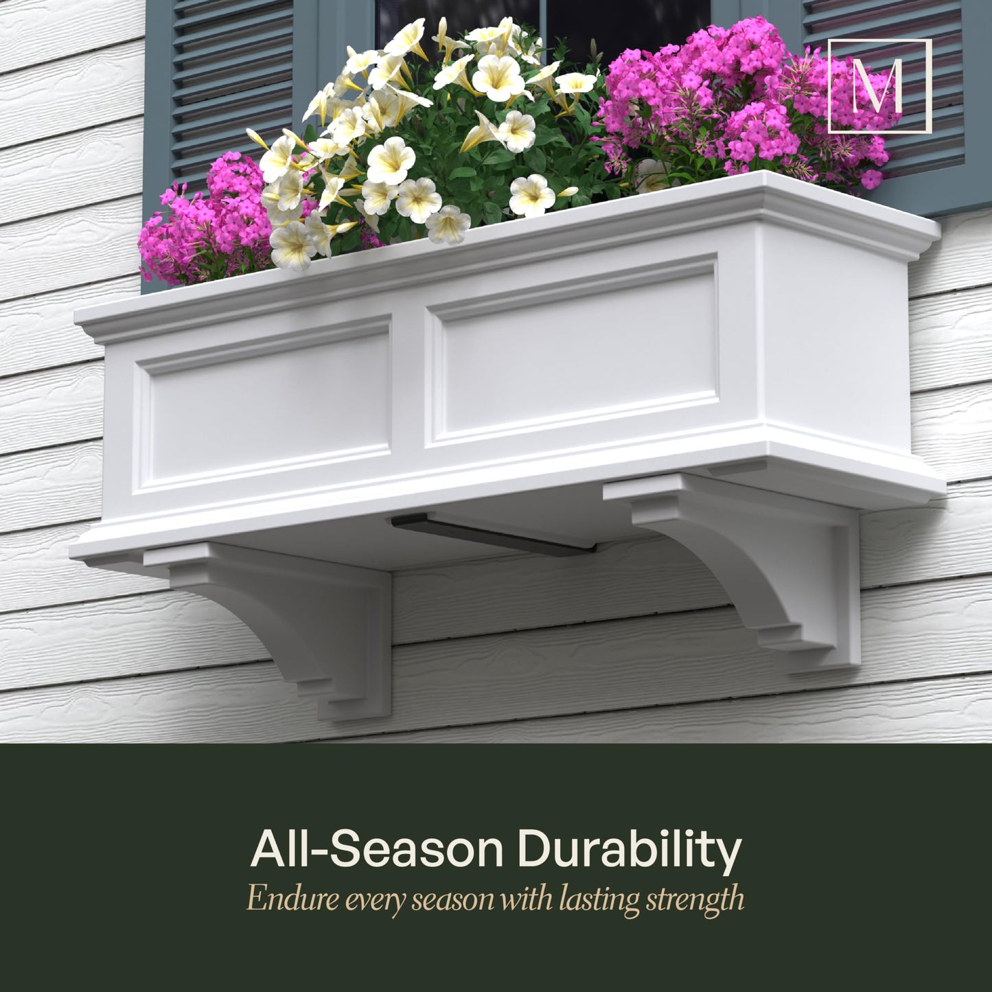 Mayne Fairfield Decorative Brackets (2-Pack) Compatible with Mayne Fairfield & Cape Cod Window Boxes Only – Classic Outdoor Accent for Window Box Support - Espresso