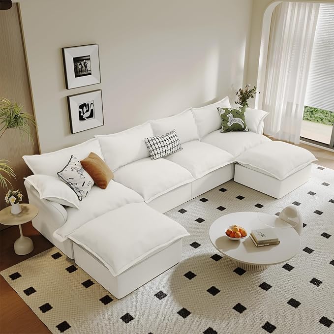 6 Seat U Shape Modular Sectional Couch Sofa