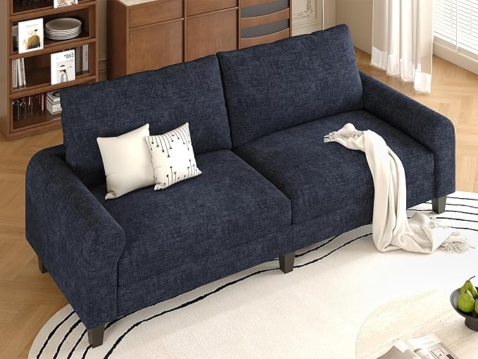 EASE MOOSE 70.6" Modern Deep Seat Loveseat Couch, Soft Chenille Sofa