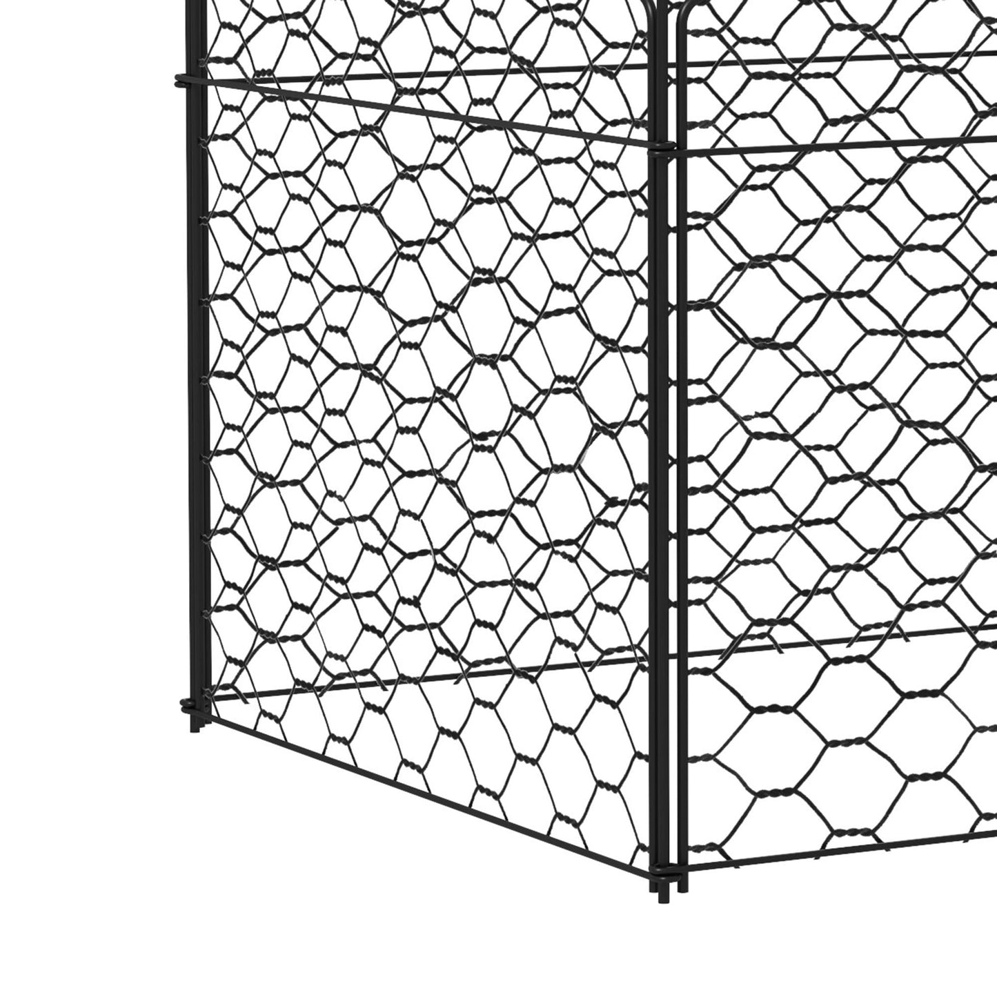 Garden Chicken Wire Cloche, 12" x 14" Plant Protectors from Animals, 4 Pack Metal Crop Cages to Keep Animals Out, Black