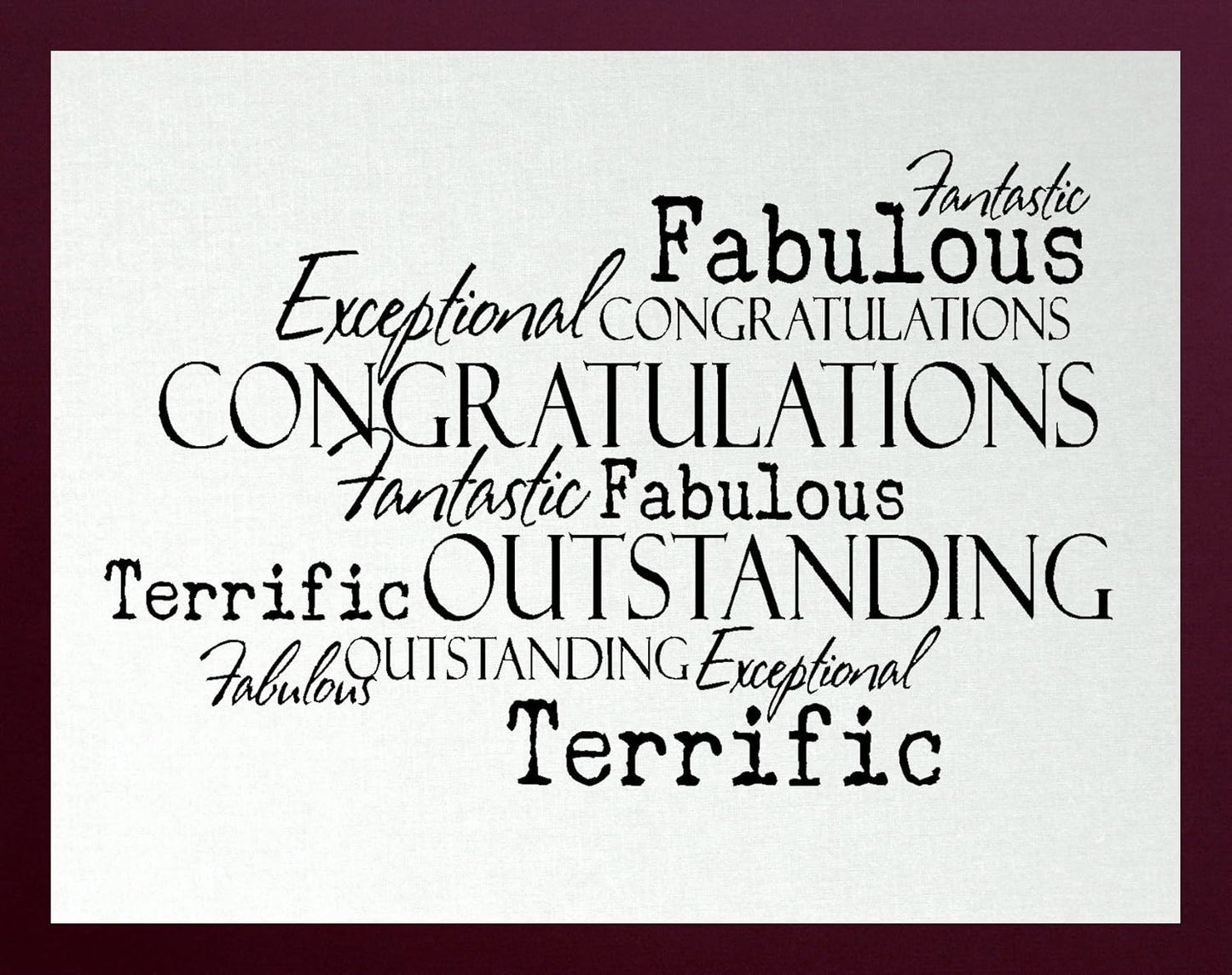 50 Dark Burgundy Linen 80# Cover Paper Sheets - 7" X 10" (7X10 Inches) Double 5X7 Card Size - folds to 5X7-80 lb/pound Card Weight - Fine Linen Textured Finish - Deep Dye Quality Cardstock