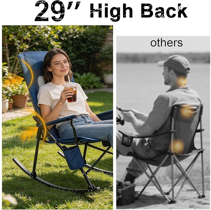 Romswi 2 Pack Rocking Camping Chair