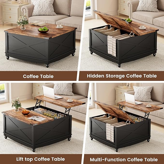 ALLSTAND 31.5" Lift Top Coffee Table