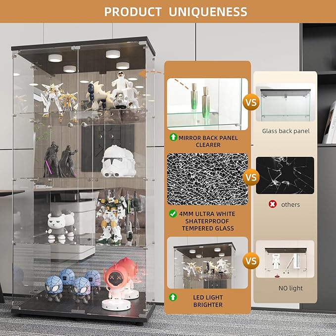 Beauty4U Glass Display Cabinet