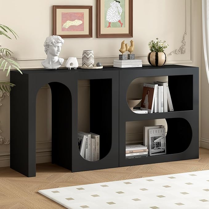 Bookshelf, Modular Storage Shelves Entryway Console Table Organizer