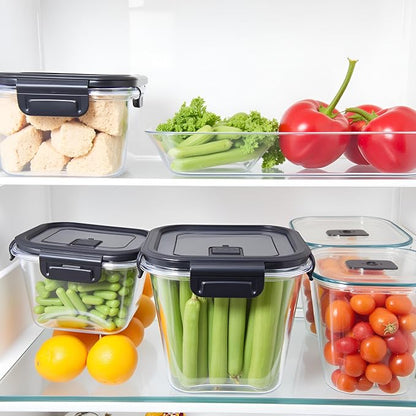 H.JSS WDJS 32oz Square Glass Food Storage Containers with Lids, 4 Cup Glass Soup Containers, Heat-Resistant BPA free Square Meal Prep Bowls for Microwave, Freezer, Dishwasher safe (4Packs)