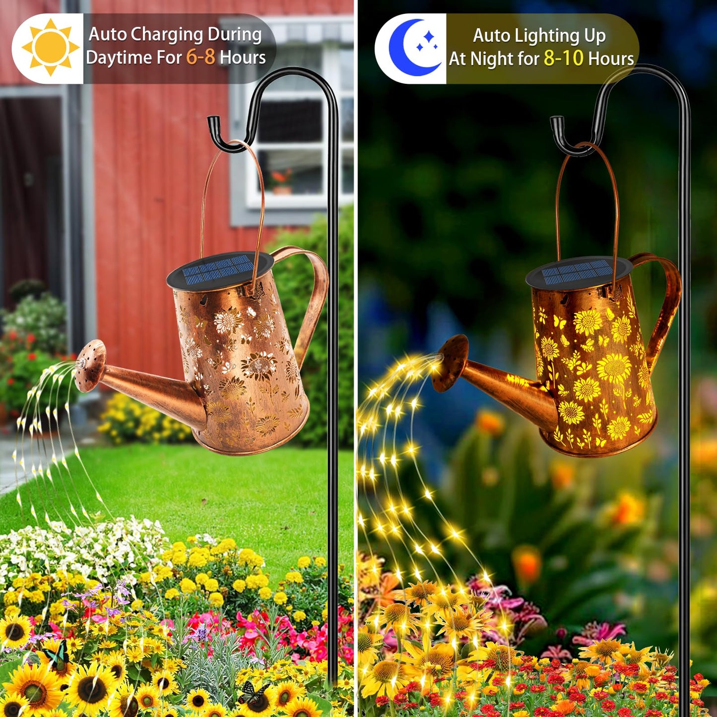 Vcdsoy Solar Watering Can Lights, Sunflower Mother's Day Gifts for Women Mom Grandma Birthday, Large Hanging Solar Lantern Waterproof Outdoor Garden Decorations for Yard Porch Landscape Patio Pathway