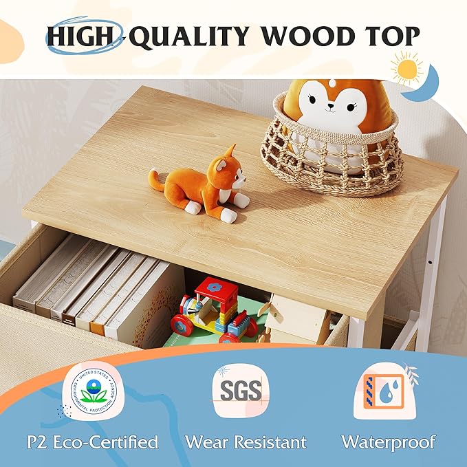 WLIVE Fabric Dresser, 5-Drawer Tall Dressers