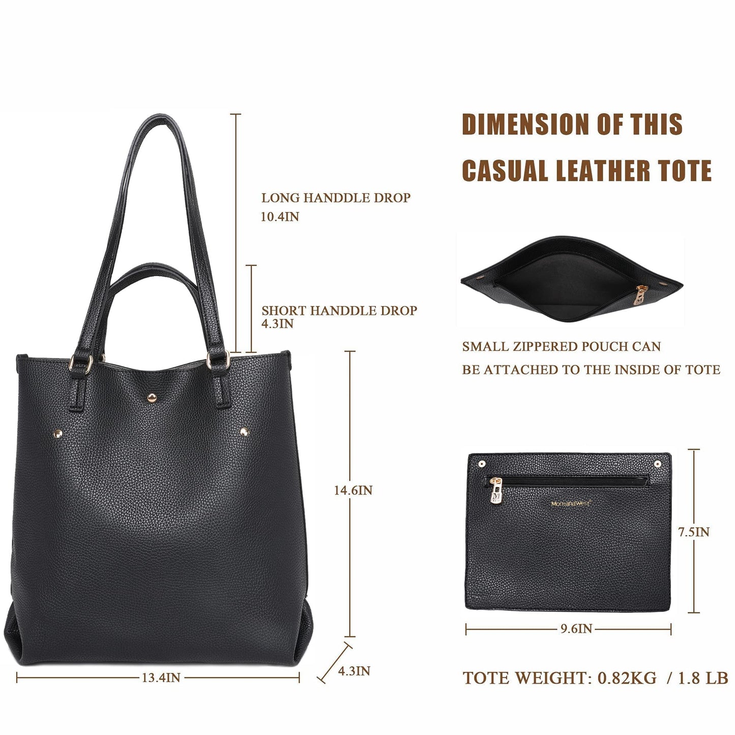 Montana West Tote Bag for Women Purses and Handbags Top Handle Satchel Purse Large Shoulder Handbag Black MWC-C021BK