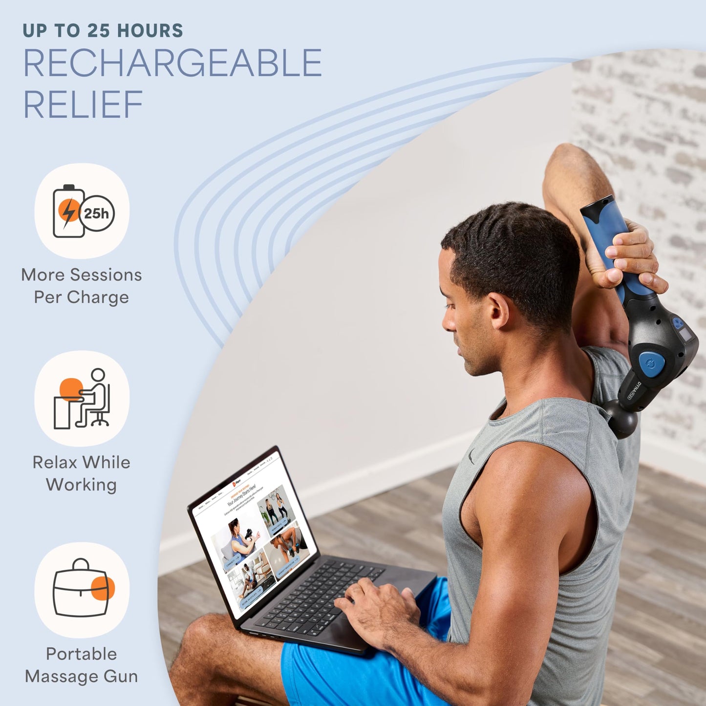 LifePro Percussion Massage Gun FSA HSA Eligible– Deep Tissue Handheld Massager for Athletes – Muscle Recovery Tool for Men & Women – Quiet, Portable with Attachment Heads & Travel Case