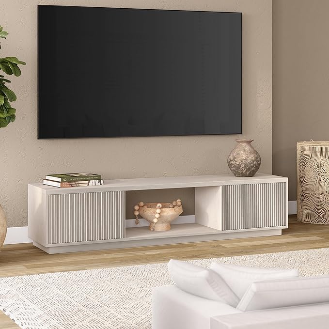 Henn&Hart Fluted TV Stand for TVs up to 78"