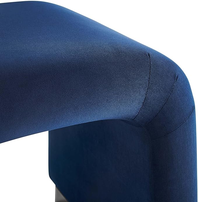Modway Koda 24" Performance Velvet Upholstered Waterfall Stool or Side Table in