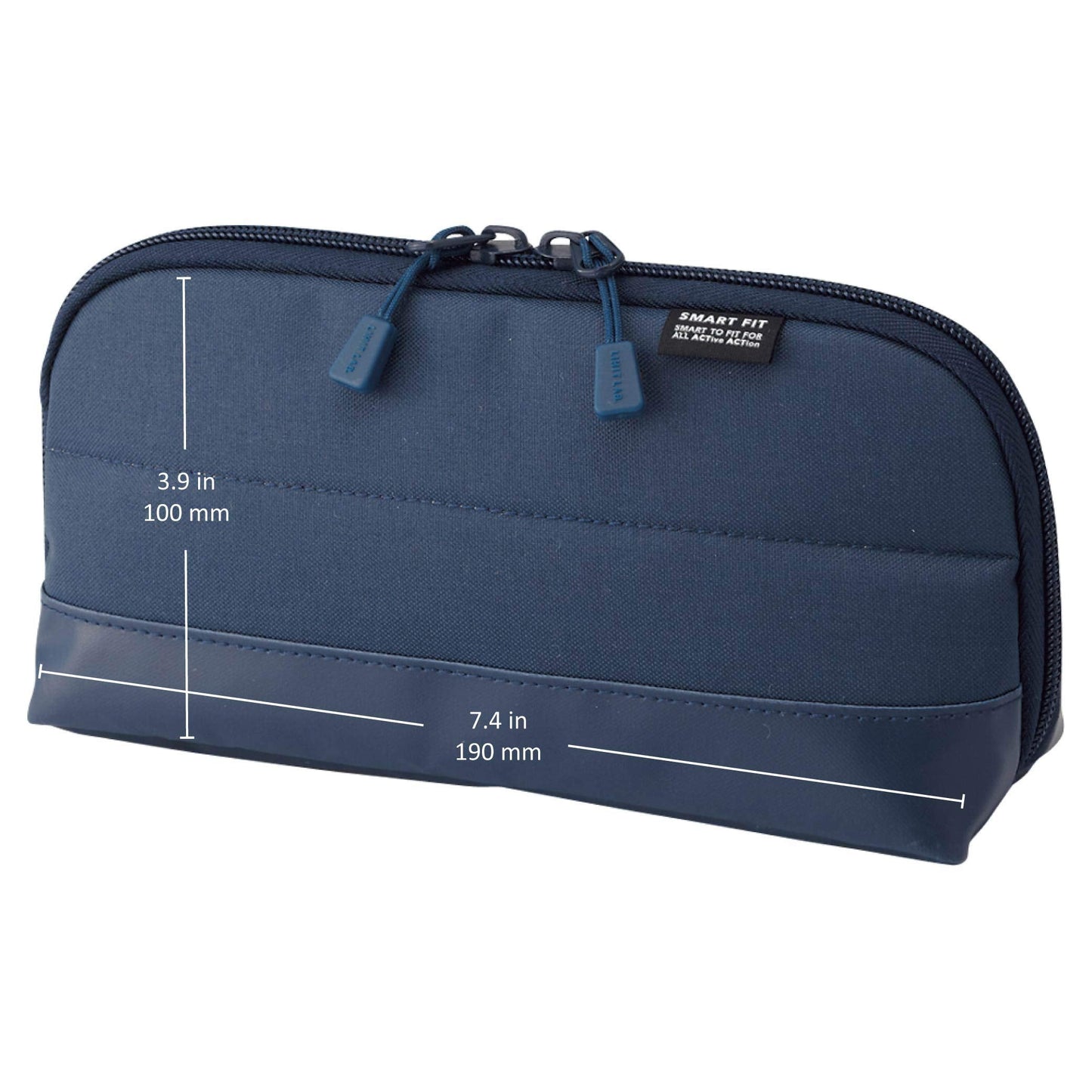 LIHIT LAB Pen Case (Pencil Case), Water & Stain Repellent, 8" x 4'', Red (A7688-3)