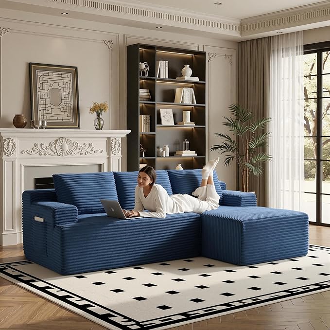 96" Sectional Couches for Living Room Cloud Couch Sofa