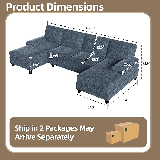 Shintenchi U-Shaped Sectional Couches