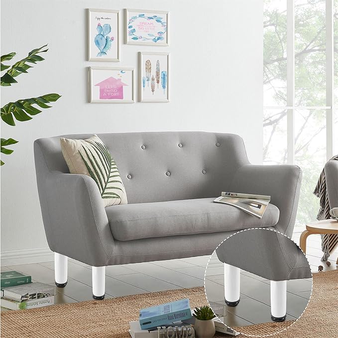 Set of 4 Stainless Steel Furniture Legs 3 Inch, Adjustable Round Cabinet Legs