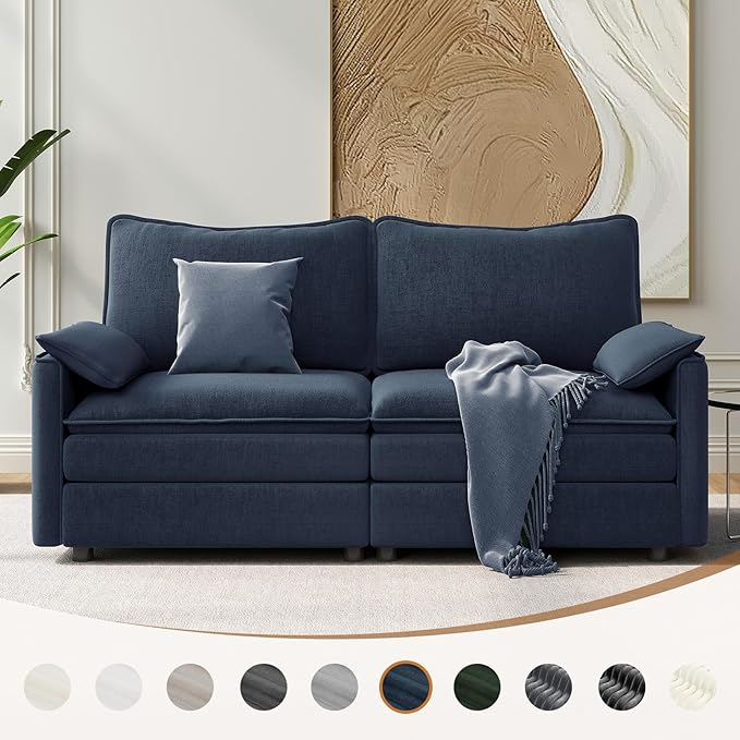 Vesgantti 74" Loveseat Sofa for Living Room, Comfy Cloud Couch Deep Seat