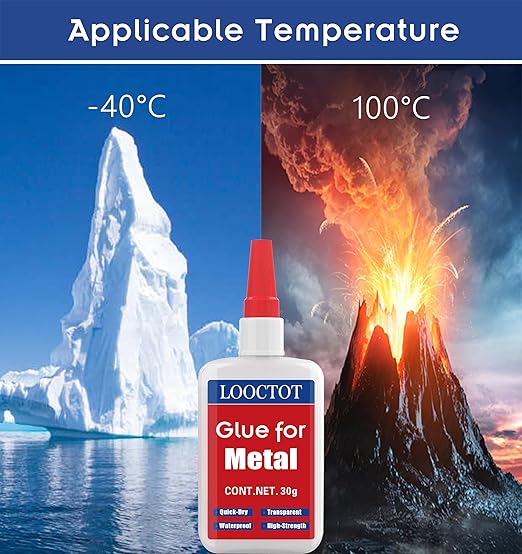 LOOCTOT 30g Metal Glue, Small Piece Metal Repair, Super Instant Glue Bonding