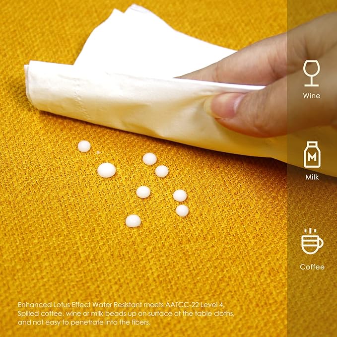 BALCONY & FALCON Rectangle Tablecloth Washable Wrinkle Resistant and Water