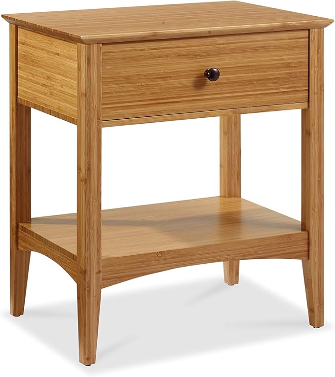 ECO03CA Willow 1 Drawer Nightstand, Caramelized