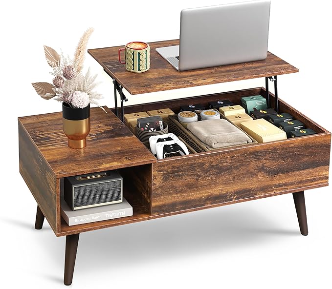 WLIVE Coffee Table with Storage & Lifting Top