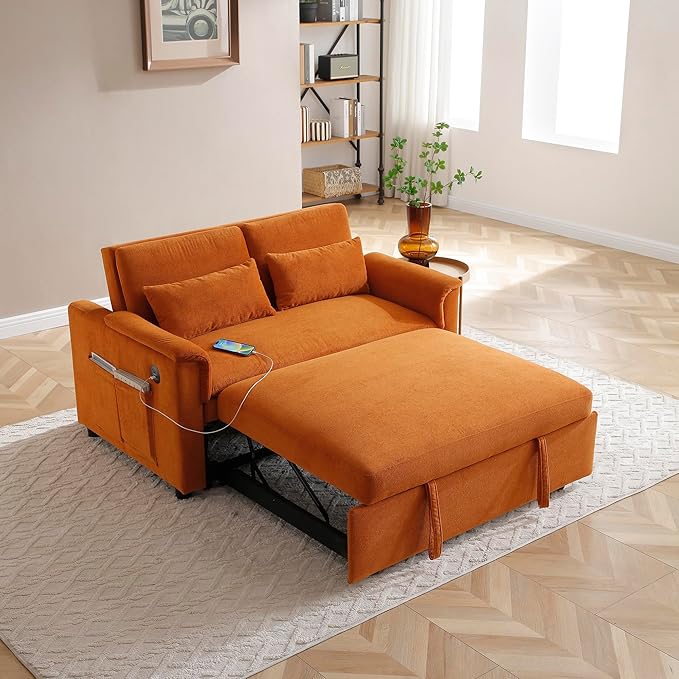55.5" Small Sleeper Sofa Couch
