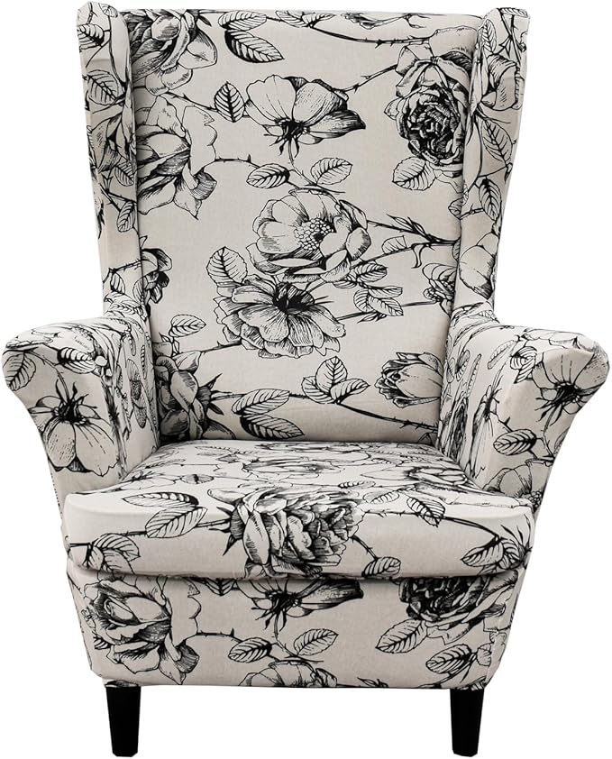 KRFOONN Wingback Chair Covers Slipcovers 2 Piece Stretch Wing Chair Covers