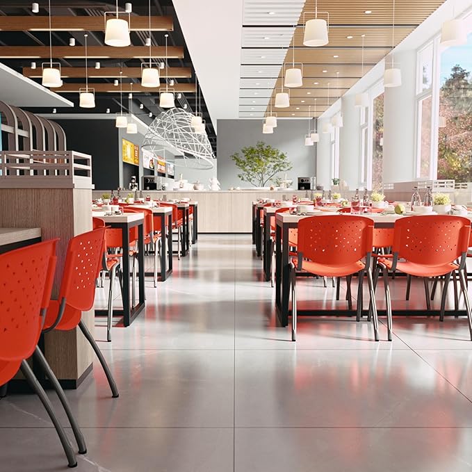 Flash Furniture HERCULES Series 880 lb. Capacity Orange Plastic Stack Chair