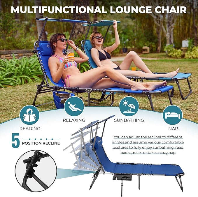 FUNDANGO 4 in 1 Tanning Chair